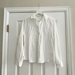 BEACHLUNCHLOUNGE COLLECTION Textured White Blouse